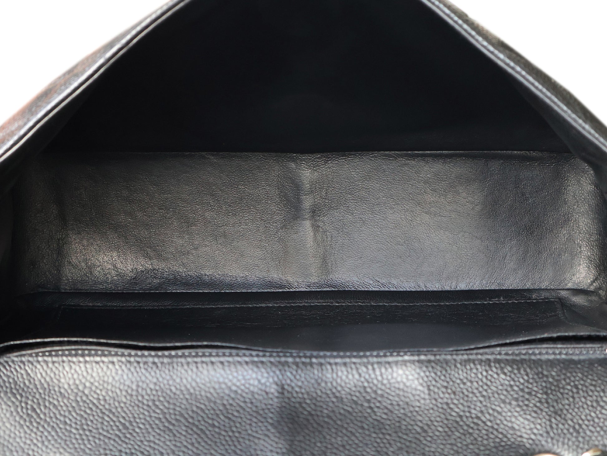 CHANEL Seal 11 Series Caviar Skin Deca Matelasse 30 Double Chain Shoulder Bag Black