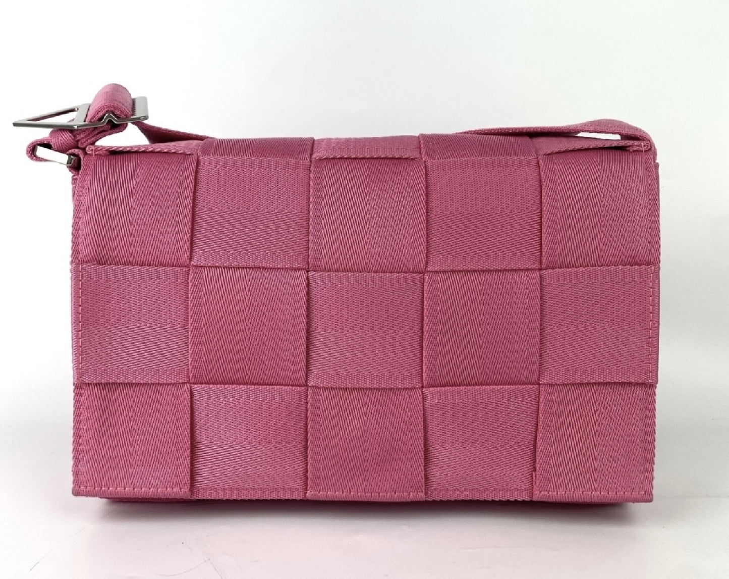 BOTTEGA VENETA Maxi Intrecciato Cassette Canvas Shoulder Bag, Pink