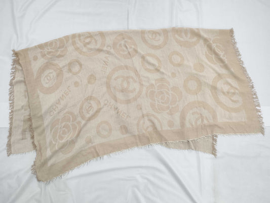 CHANEL Large Stole with Tag Scarf