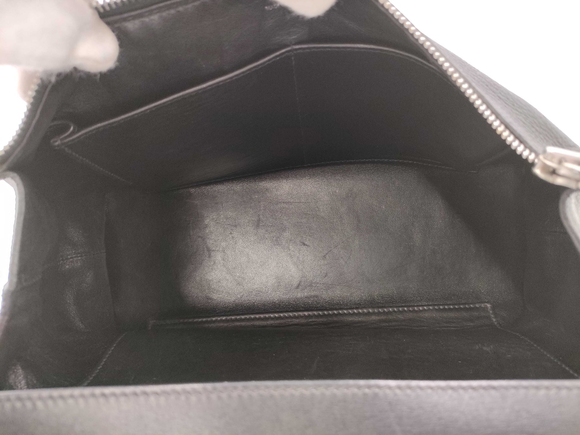 HERMES Yo Bag Leather Black Shoulder Bag with E Stamp