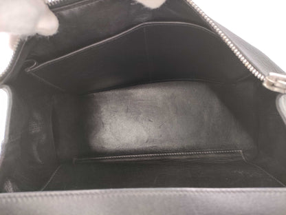 HERMES Yo Bag Leather Black Shoulder Bag with E Stamp