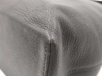HERMES Yo Bag Leather Black Shoulder Bag with E Stamp