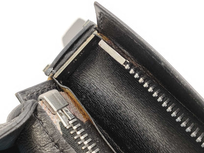 HERMES Yo Bag Leather Black Shoulder Bag with E Stamp