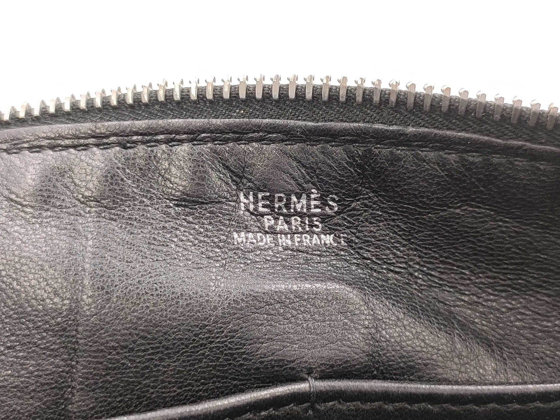 HERMES Yo Bag Leather Black Shoulder Bag with E Stamp
