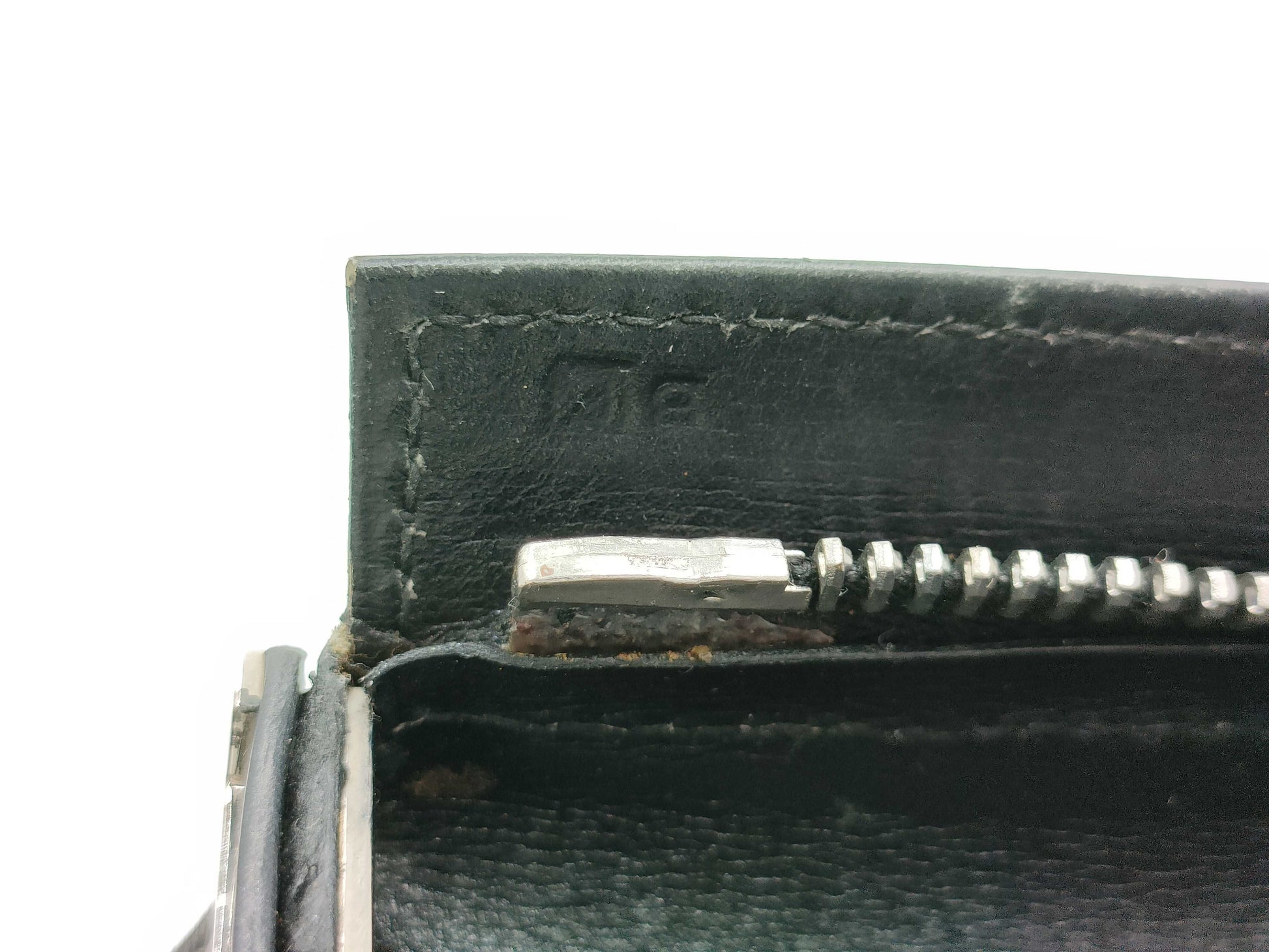 HERMES Yo Bag Leather Black Shoulder Bag with E Stamp