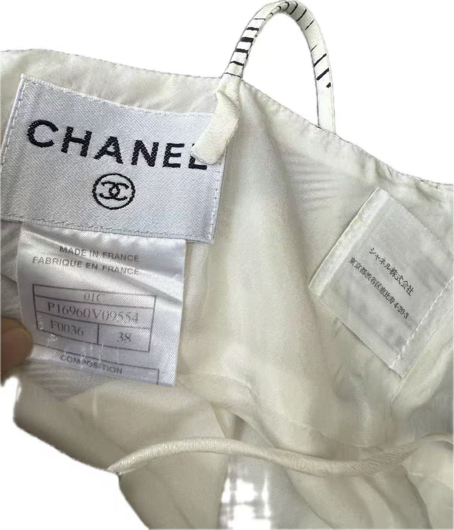 CHANEL Silk Suspender Coco Logo Dress Size 38 Dress