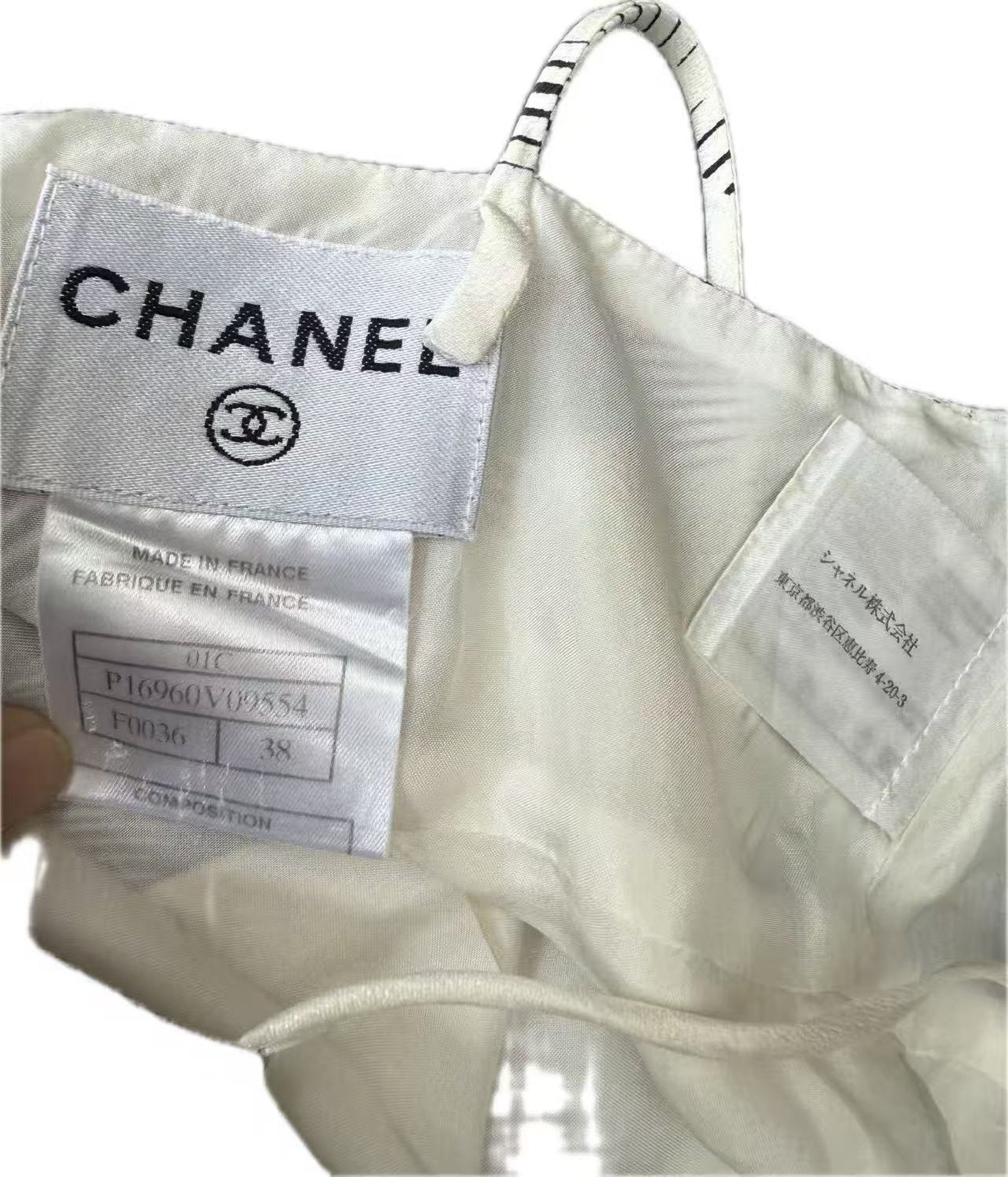 CHANEL Silk Suspender Coco Logo Dress Size 38 Dress