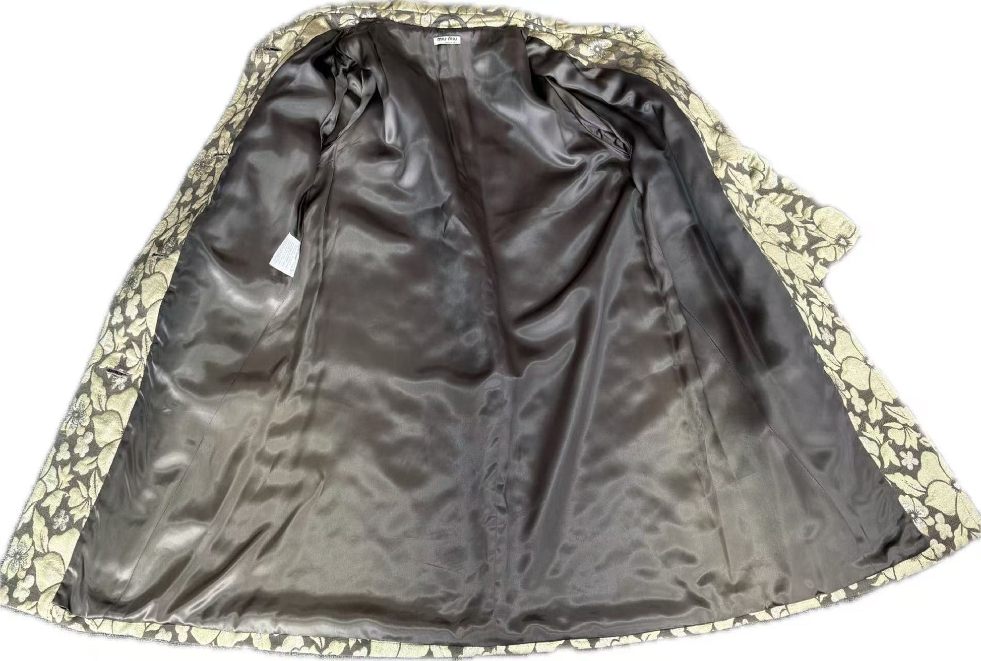 Miu Miu Miu 3D Silver Line Carving Coat Size 42 Cardigan