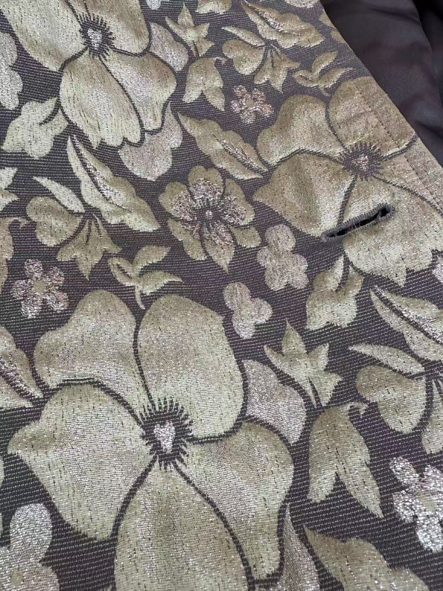 Miu Miu Miu 3D Silver Line Carving Coat Size 42 Cardigan
