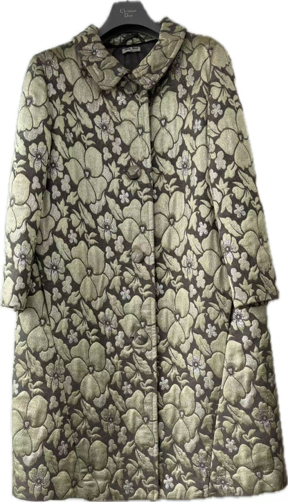 Miu Miu Miu 3D Silver Line Carving Coat Size 42 Cardigan