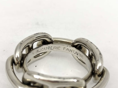 HERMES Chaine d'Ancre Scarf Ring Silver Color Other Accessories