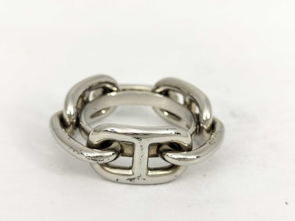 HERMES Chaine d'Ancre Scarf Ring Silver Color Other Accessories