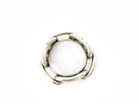 HERMES Chaine d'Ancre Scarf Ring Silver Color Other Accessories