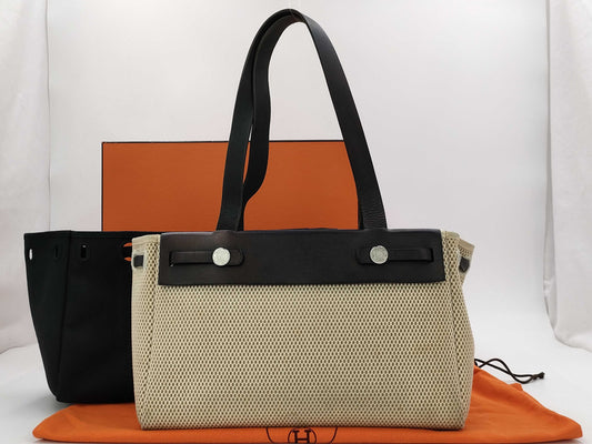 HERMES Airbag Cabas PM Tote Bag with Spare Bag