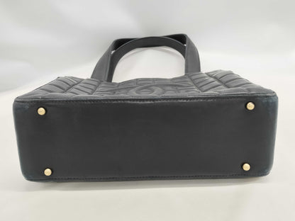 CHANEL Chocolate Bar Handbag with Coco Mark, Black Tote Bag