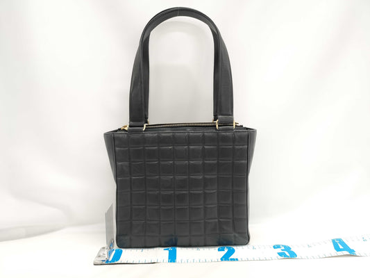 CHANEL Chocolate Bar Handbag with Coco Mark, Black Tote Bag
