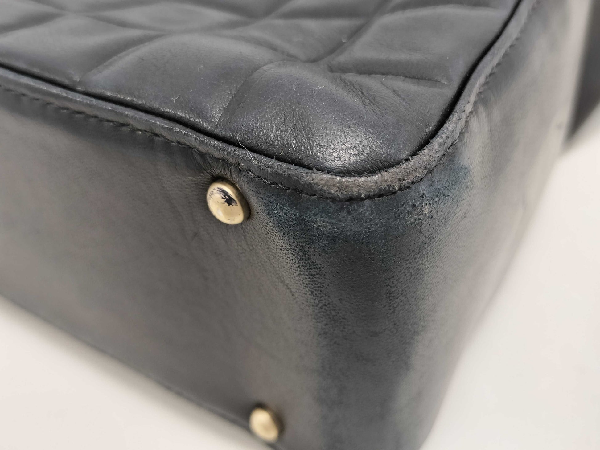 CHANEL Chocolate Bar Handbag with Coco Mark, Black Tote Bag