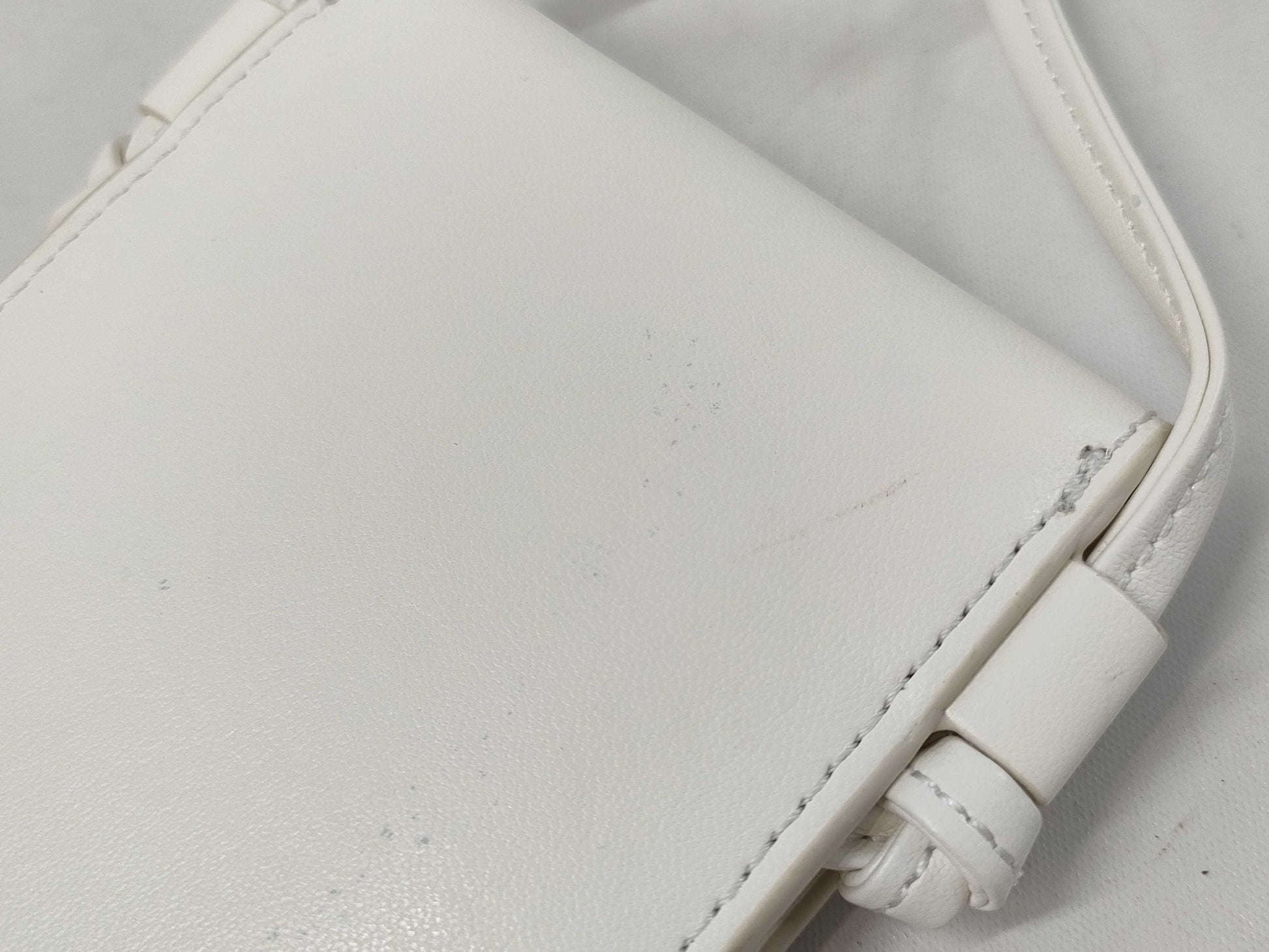 CELINE CE Logo Shoulder Bag White 