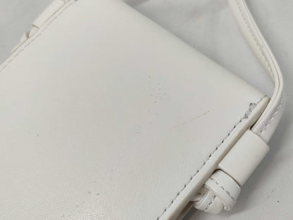 CELINE CE Logo Shoulder Bag White 