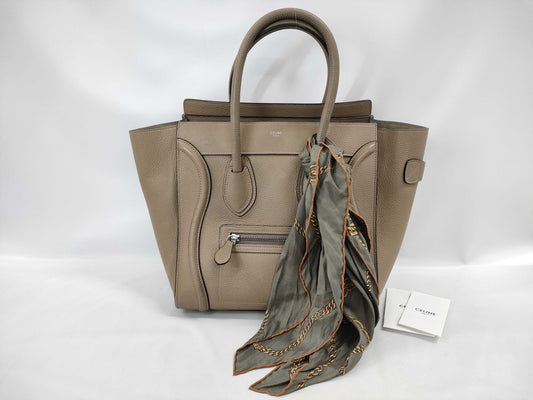 CELINE CE Luggage Micro Beige Handbag