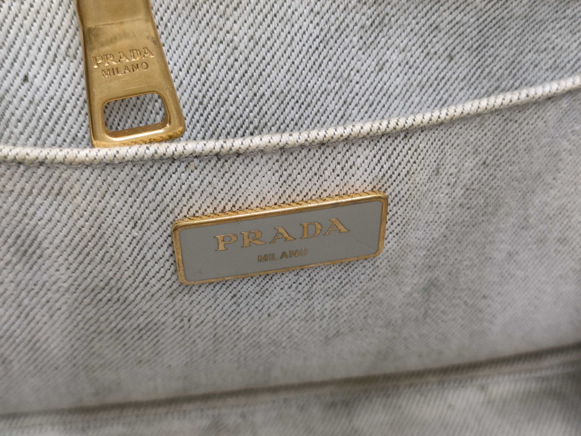 PRADA PR Canapa White Handbag