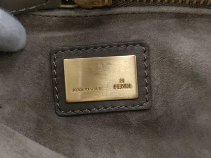 FENDI F Peekaboo 2-way Handbag Khaki Shoulder Bag