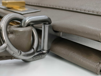 FENDI F Peekaboo 2-way Handbag Khaki Shoulder Bag