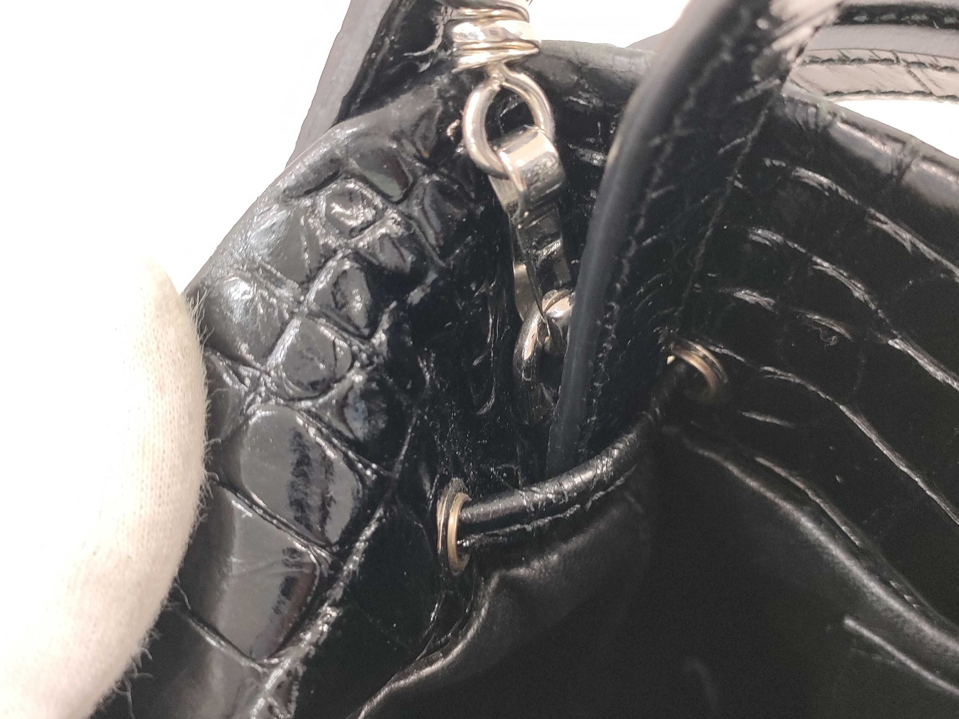BALENCIAGA B Enamel Bucket Shoulder Bag Purple Shoulder Bag