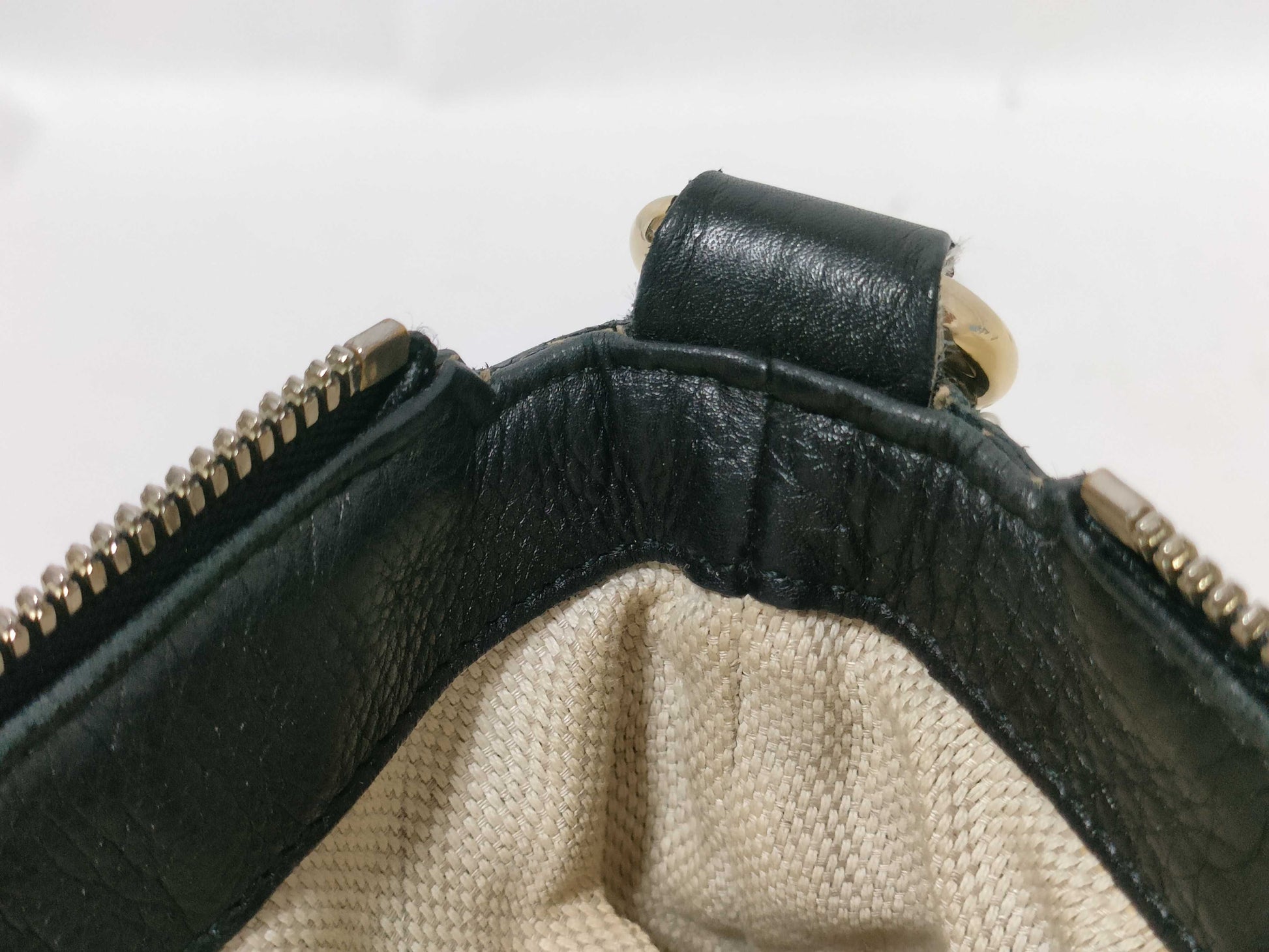 GUCCI Soho Handbag, Leather, Black, 308361, Shoulder Bag