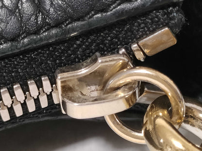 GUCCI Soho Handbag, Leather, Black, 308361, Shoulder Bag