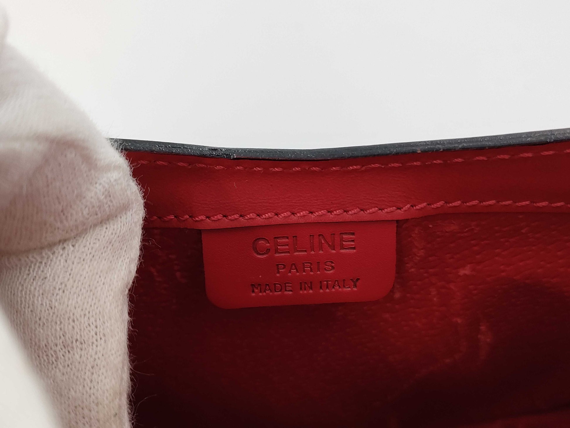 CELINE Old Celine Shoulder Bag Red Shoulder Bag