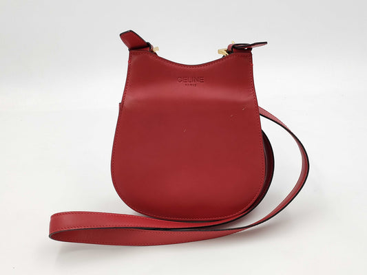 CELINE Old Celine Shoulder Bag Red Shoulder Bag
