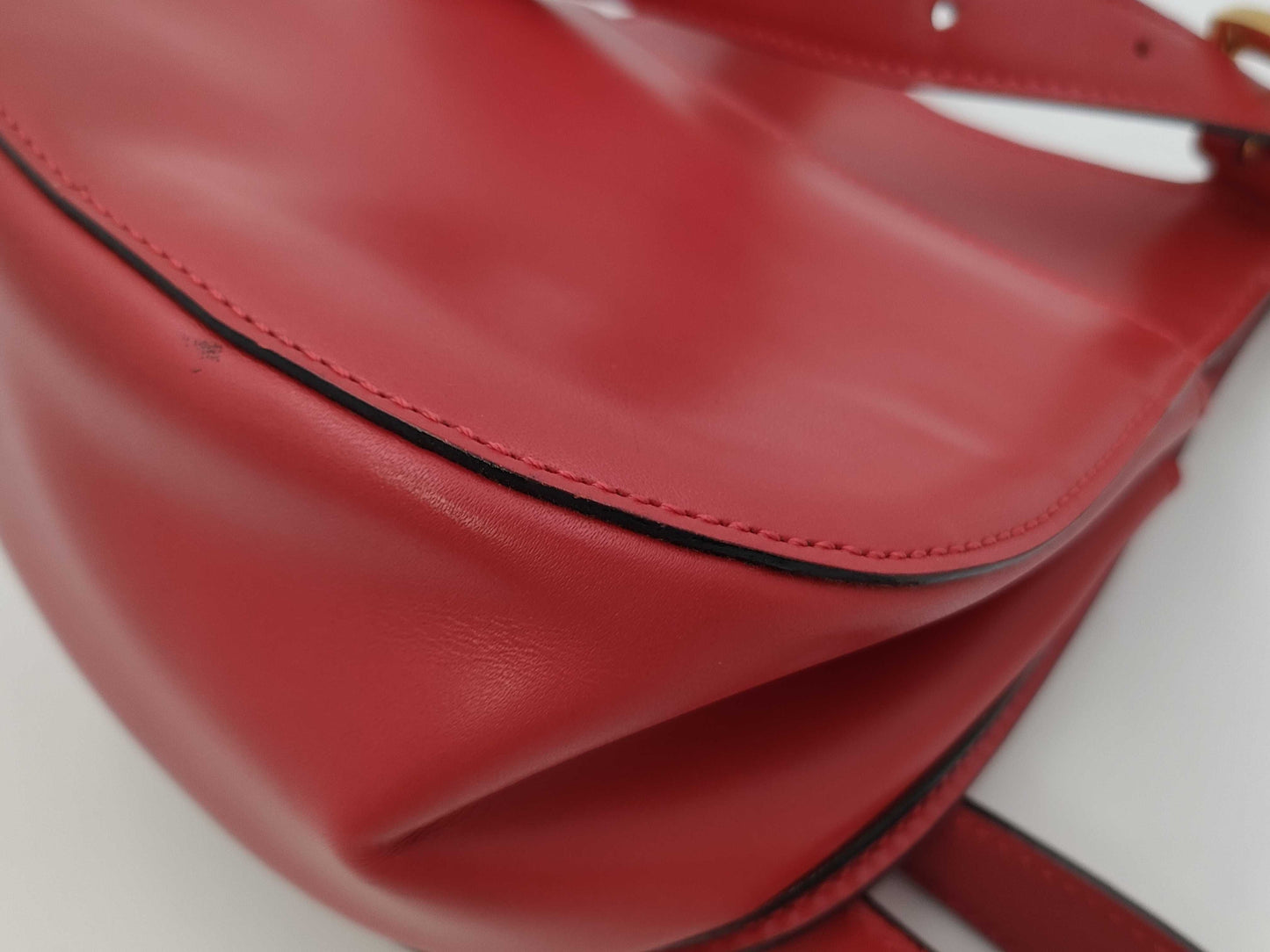 CELINE Old Celine Shoulder Bag Red Shoulder Bag