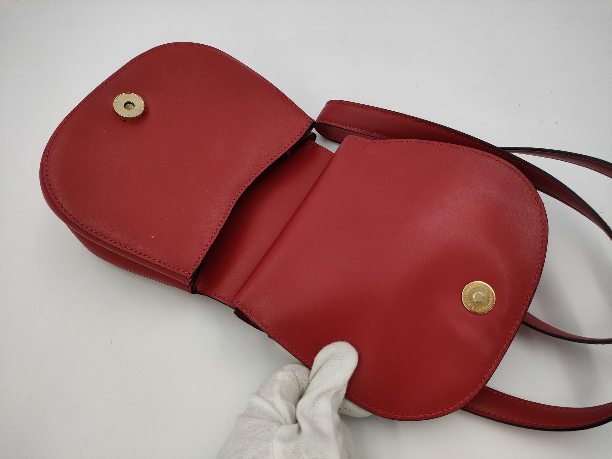 CELINE Old Celine Shoulder Bag Red Shoulder Bag