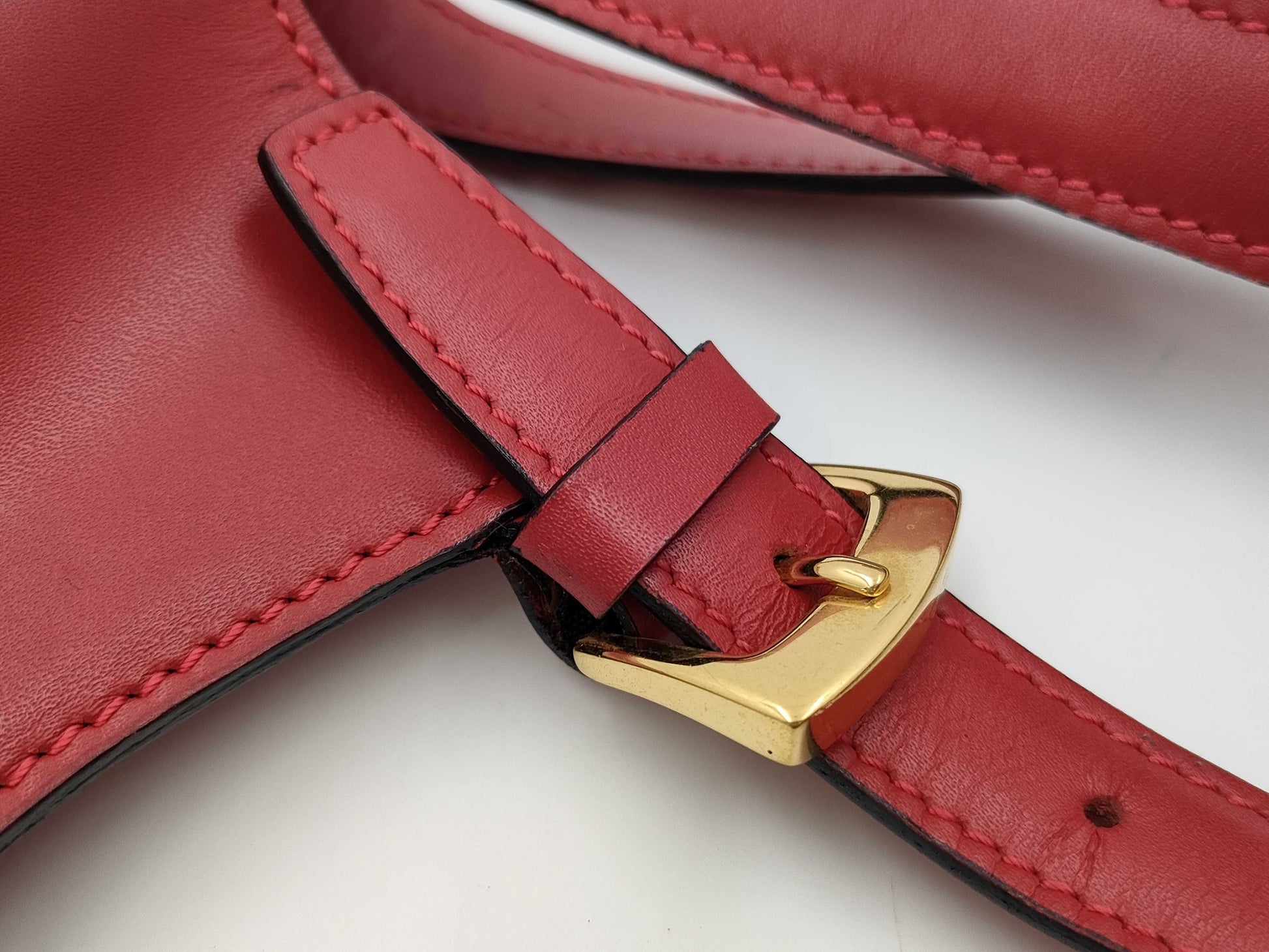 CELINE Old Celine Shoulder Bag Red Shoulder Bag