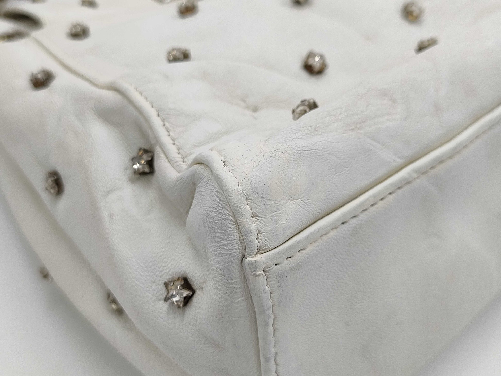 FENDI Peekaboo Studded Beaded Handbag