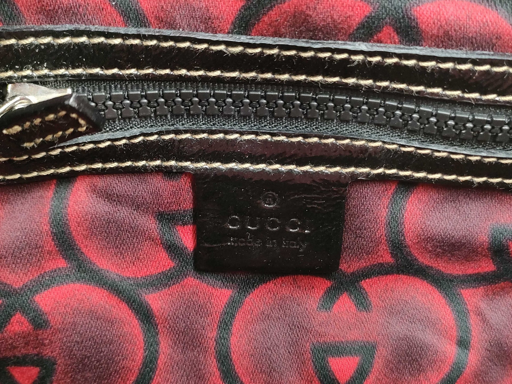 GUCCI GUCCI Dialux Snowgram Boston Bag Black Handbag