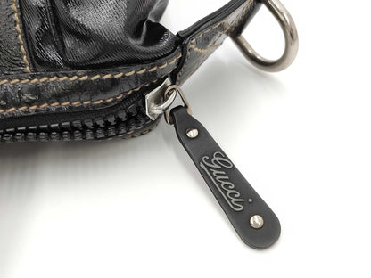 GUCCI GUCCI Dialux Snowgram Boston Bag Black Handbag