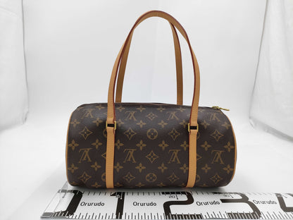 LOUIS VUITTON LV Papillon Handbag Bag PVC Coated Canvas Leather Monogram Brown Handbag