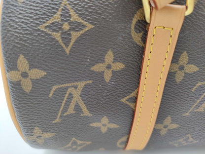 LOUIS VUITTON LV Papillon Handbag Bag PVC Coated Canvas Leather Monogram Brown Handbag