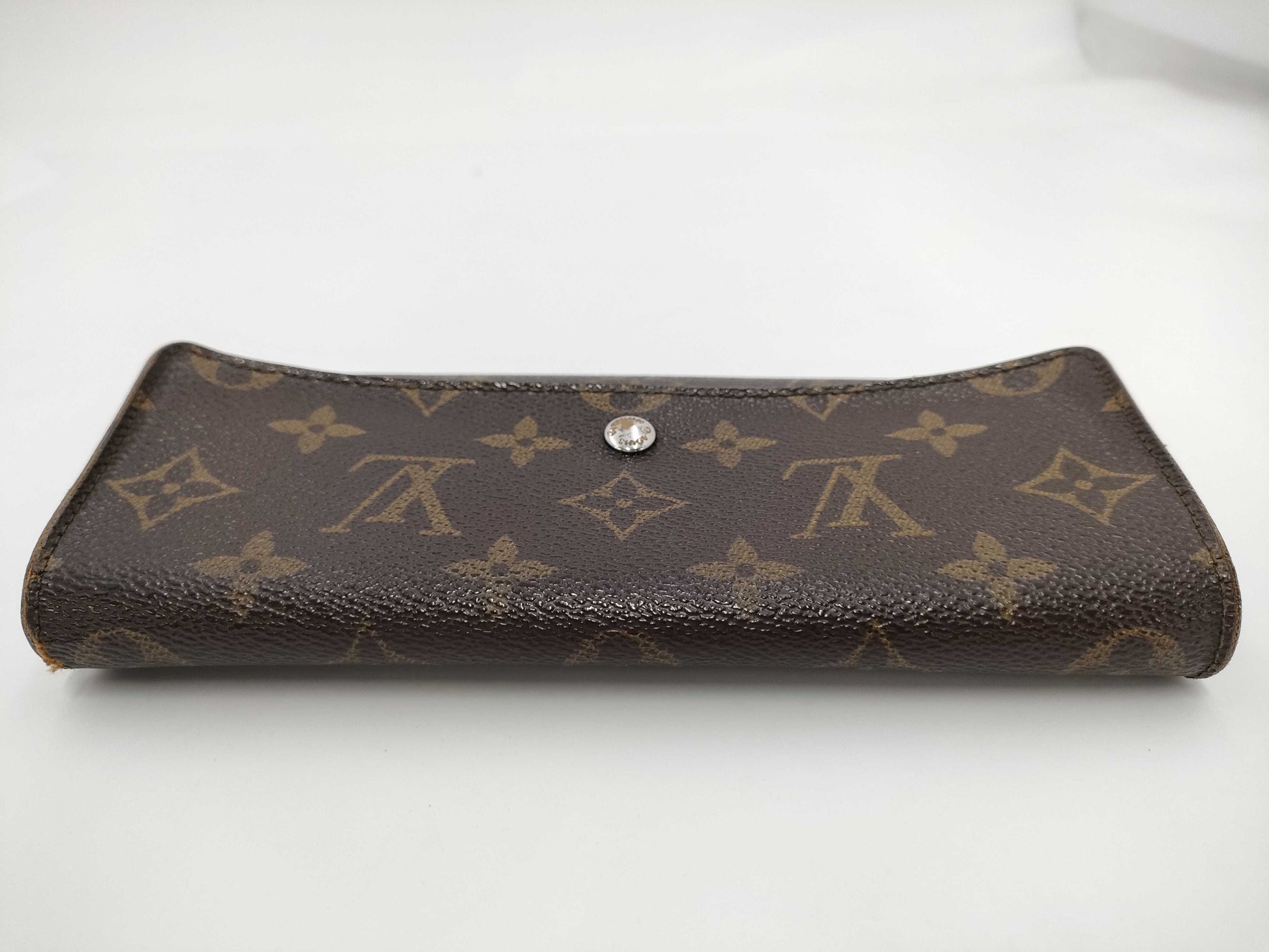 LOUIS VUITTON LV Monogram Pochette Porte Monnaie Credit Zippered Bi-fold Long Wallet