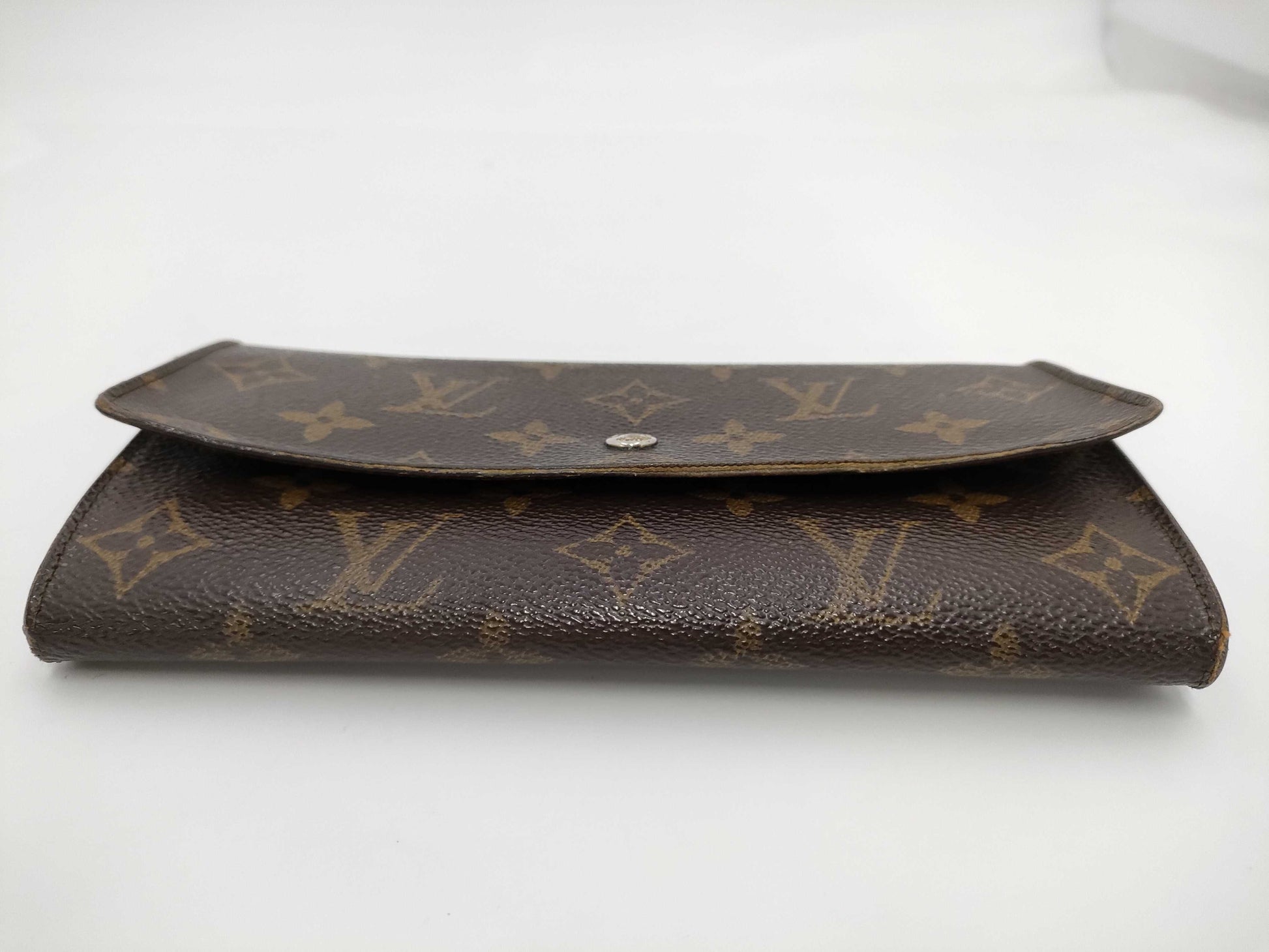 LOUIS VUITTON LV Monogram Pochette Porte Monnaie Credit Zippered Bi-fold Long Wallet