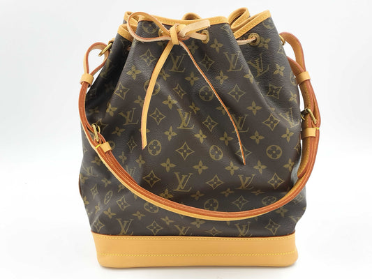 LOUIS VUITTON LV Monogram Noe Shoulder Bag Brown PVC Leather Women's Tote Bag