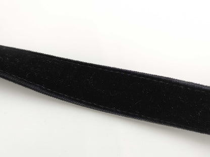 CHANEL Matelasse Velour Black Shoulder Bag with Black Hardware