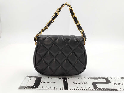 CHANEL Matelasse Handbag with Coco Mark Leather Handbag
