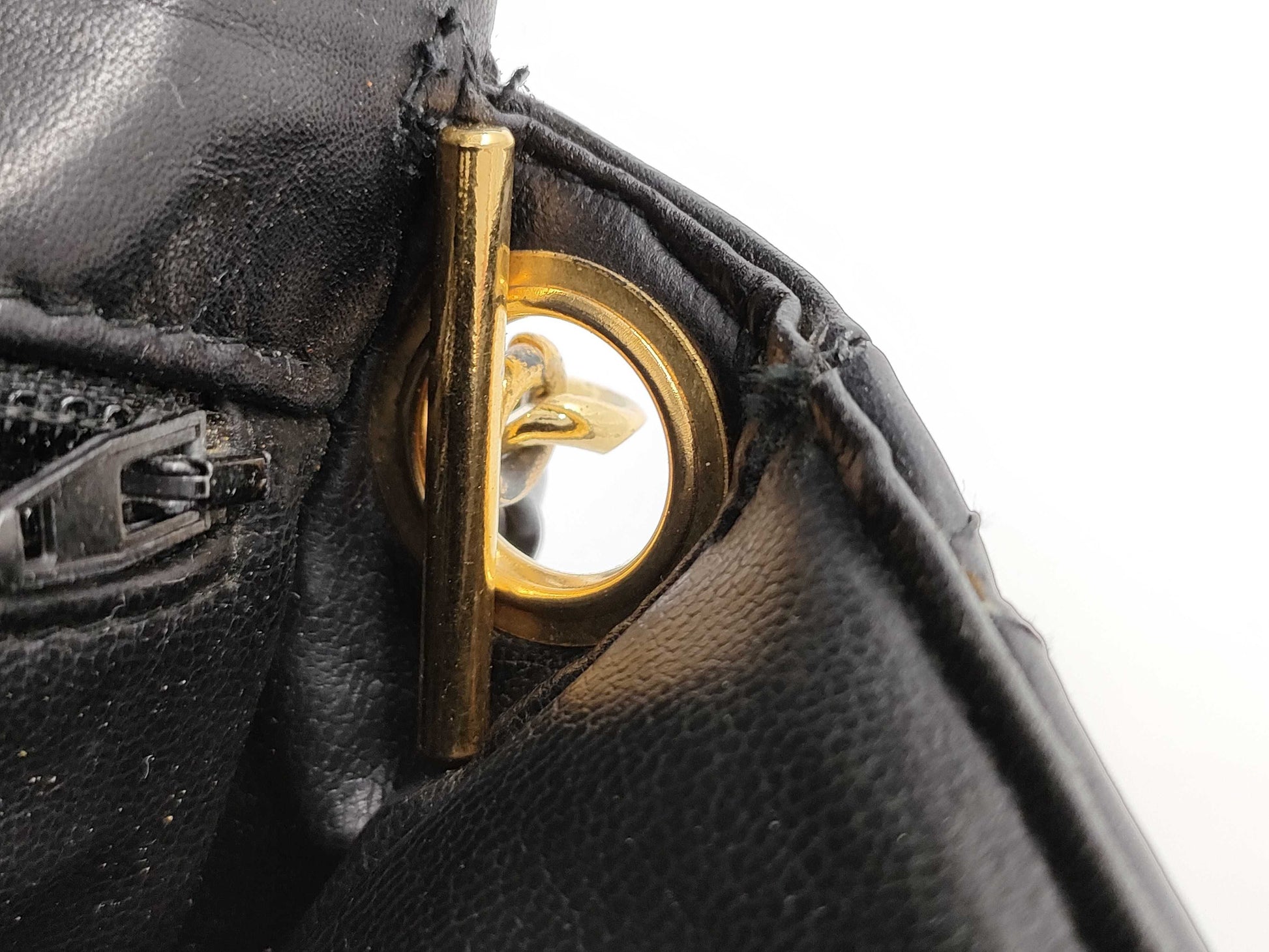 CHANEL Matelasse Handbag with Coco Mark Leather Handbag