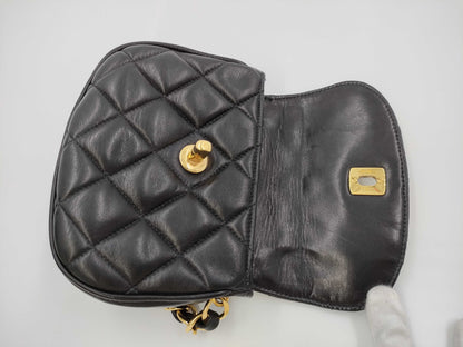 CHANEL Matelasse Handbag with Coco Mark Leather Handbag