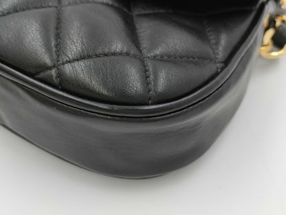 CHANEL Matelasse Handbag with Coco Mark Leather Handbag
