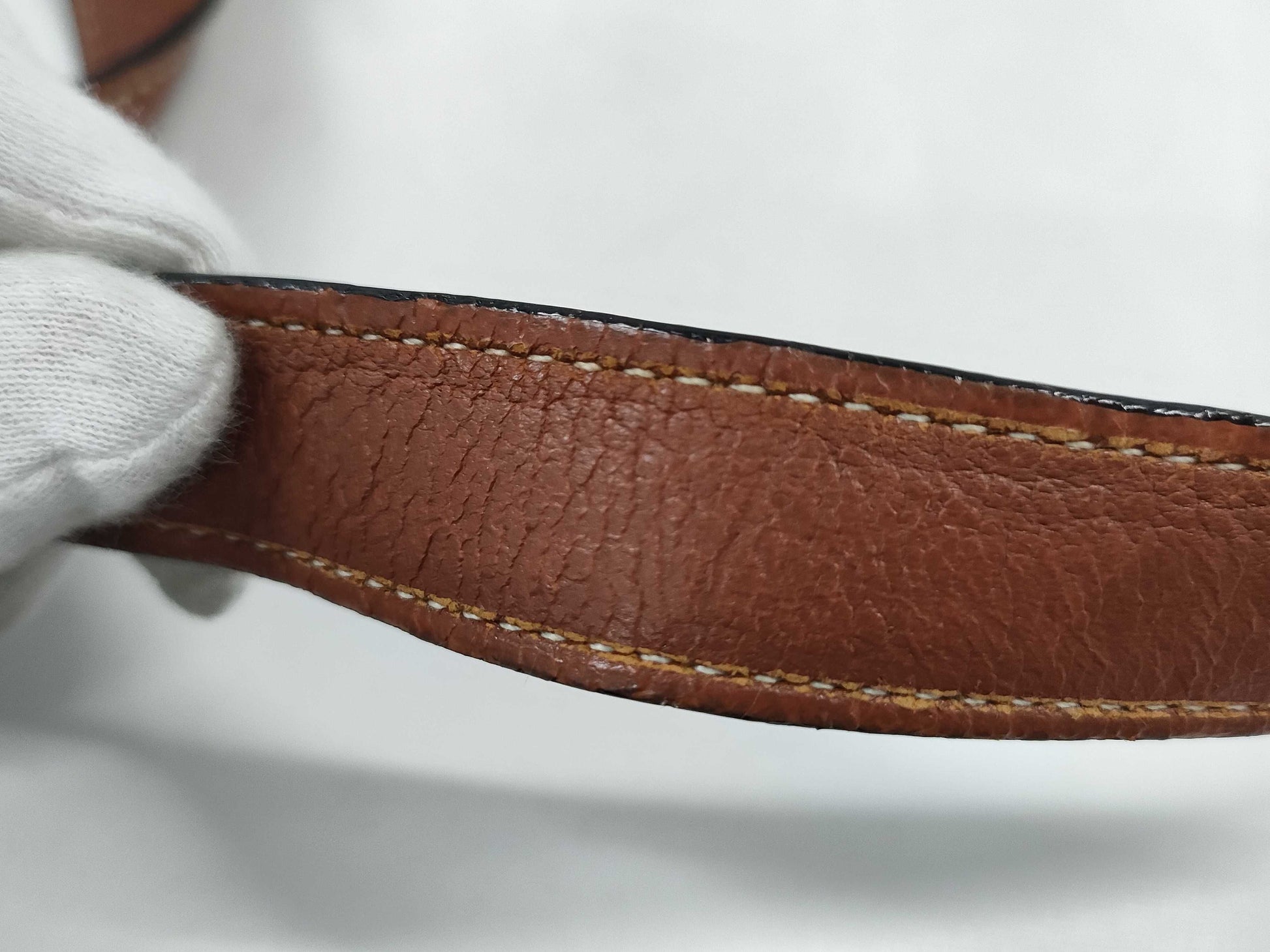 HERMES Masai PM Evergrain Shoulder Bag in Brown with Gold Hardware, Size C