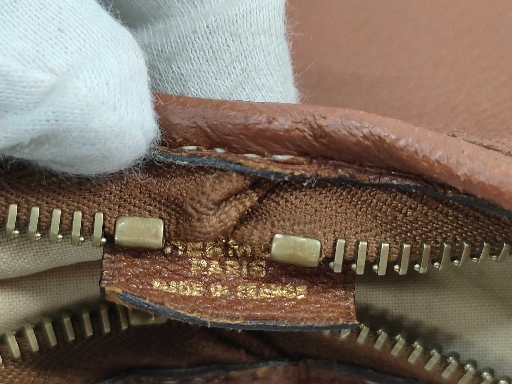 HERMES Masai PM Evergrain Shoulder Bag in Brown with Gold Hardware, Size C